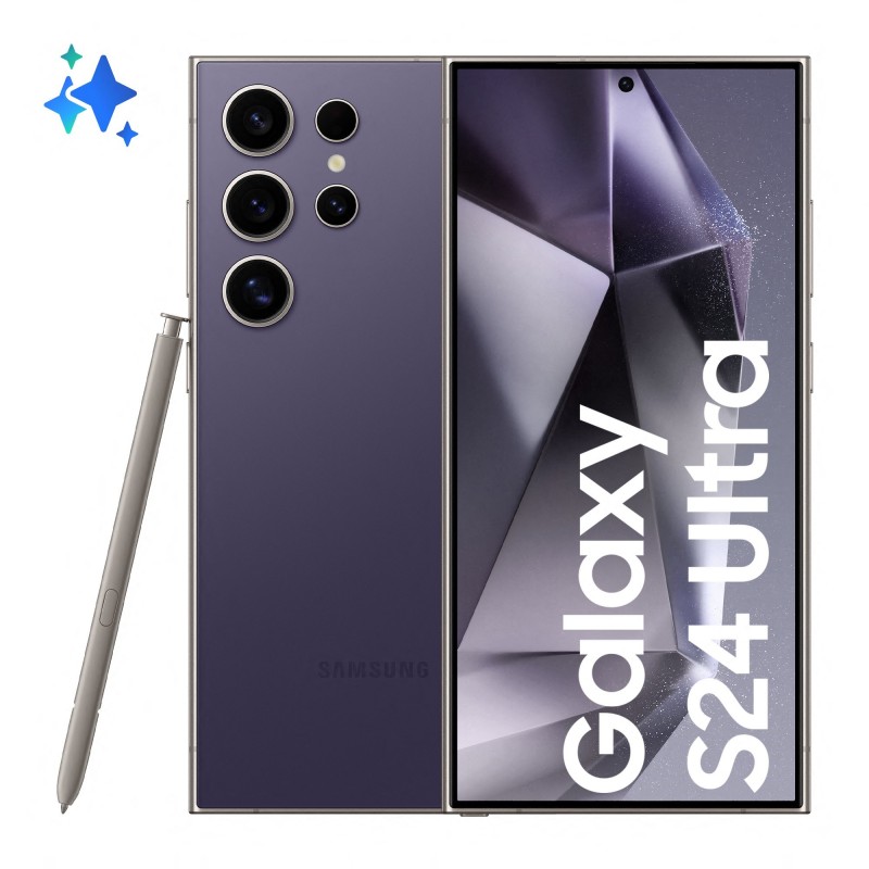 Samsung Galaxy S24 Ultra 17,3 cm (6.8") Divas SIM kartes 5G USB Veids-C 12 GB 256 GB 5000 mAh Titāns, Violets Samsung Galaxy S24 Ultra 17,3 cm (6.8") Divas SIM kartes 5G USB Veids-C 12 GB 256 GB 5000 mAh Titāns, Violets