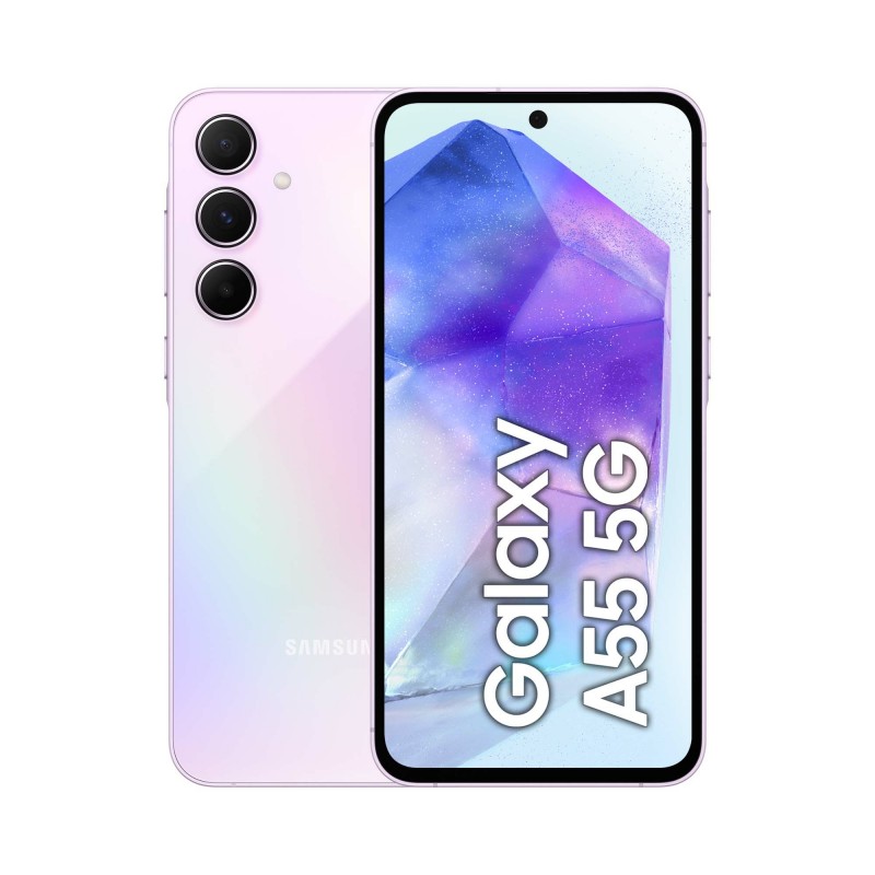 Samsung Galaxy A55 5G 16,8 cm (6.6") Гибридный слот для двух SIM-карт Android 14 USB Type-C 8 GB 128 GB 5000 mAh Лиловый