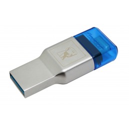 Kingston Technology MobileLite Duo 3C karšu lasītājs USB 3.2 Gen 1 (3.1 Gen 1) Type-A Type-C Zils, Sudrabs