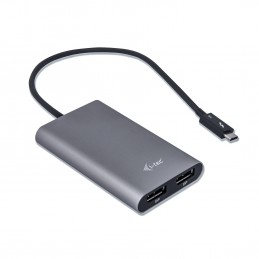 i-tec TB3DUAL4KDP USB графический адаптер 5120 x 2880 пикселей Серый