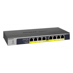 NETGEAR GS108PP Неуправляемый Gigabit Ethernet (10 100 1000) Питание по Ethernet (PoE) Черный