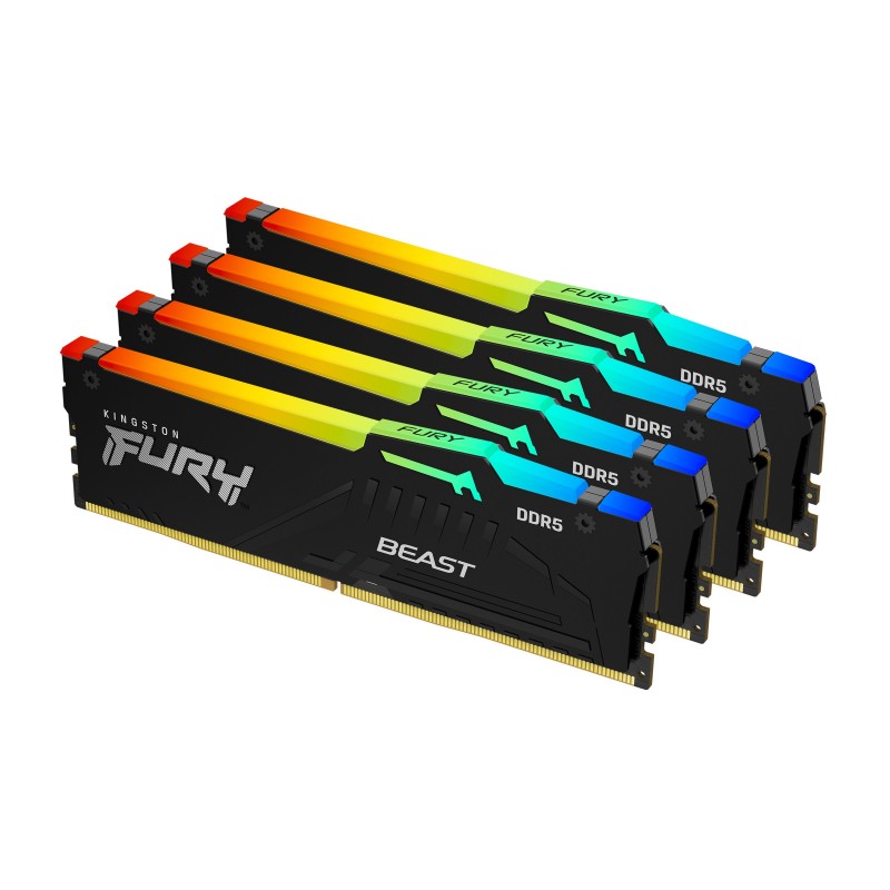 Kingston Technology FURY Beast RGB модуль памяти 64 GB 4 x 16 GB DDR5 Kingston Technology FURY Beast RGB модуль памяти 64 GB 4 x 16 GB DDR5
