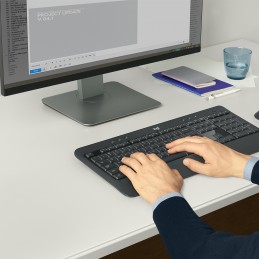 Logitech Advanced MK540 tastatūra Pele iekļauta Universāls USB QWERTY US International Melns, Balts