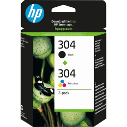 HP 304 2-pack Black Tri-color Original Ink Cartridges