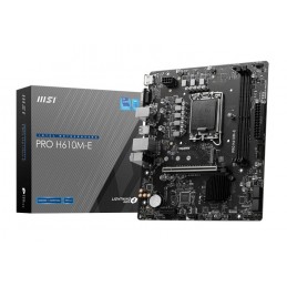 MSI PRO H610M-E mātes plate Intel H610 LGA 1700 mikro ATX
