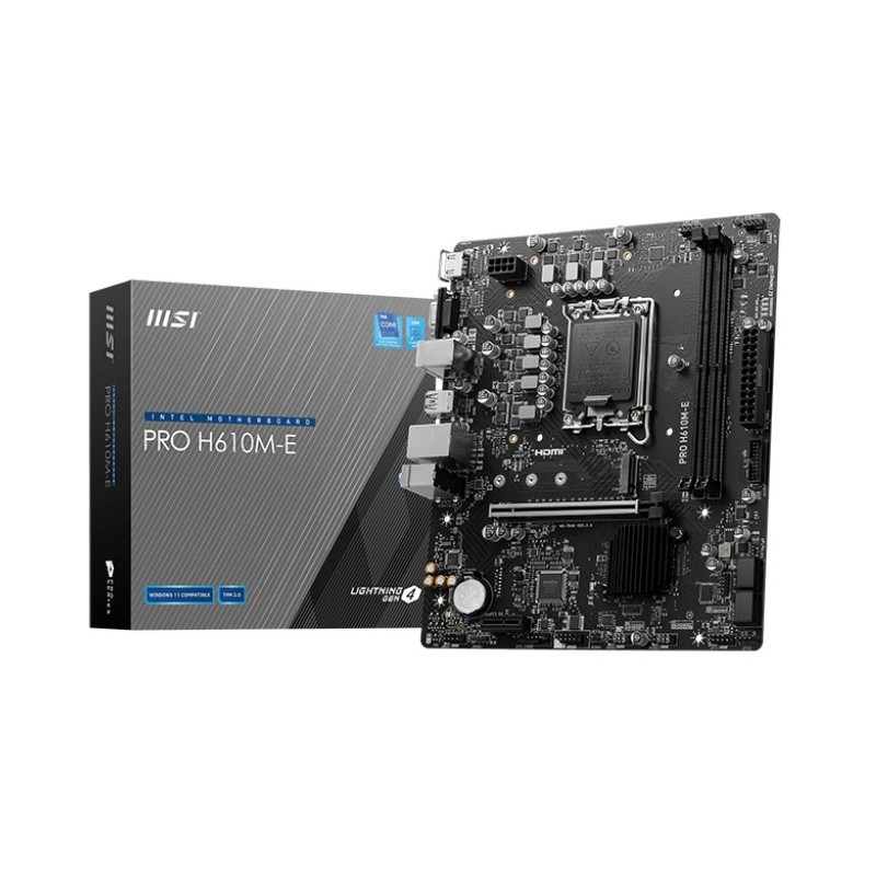 MSI PRO H610M-E материнская плата Intel H610 LGA 1700 Микро ATX MSI PRO H610M-E материнская плата Intel H610 LGA 1700 Микро ATX