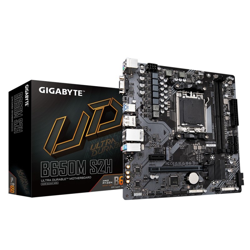 GIGABYTE B650M S2H mātes plate AMD B650 AM5 pieslēgvieta mikro ATX