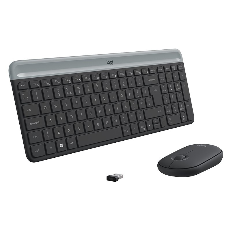 Logitech MK470 tastatūra Pele iekļauta Universāls RF Bezvadu QWERTY US International Grafīts