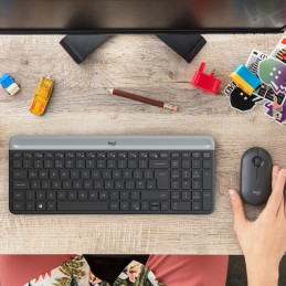 Logitech MK470 tastatūra Pele iekļauta Universāls RF Bezvadu QWERTY US International Grafīts