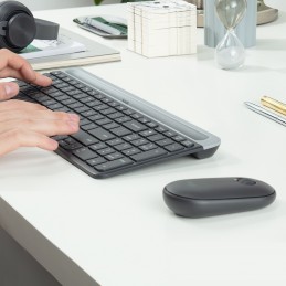 Logitech MK470 tastatūra Pele iekļauta Universāls RF Bezvadu QWERTY US International Grafīts