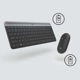 Logitech MK470 tastatūra Pele iekļauta Universāls RF Bezvadu QWERTY US International Grafīts