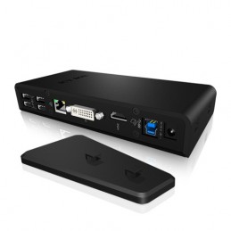 ICY BOX IB-DK2241AC Проводная USB 3.2 Gen 1 (3.1 Gen 1) Type-A Черный