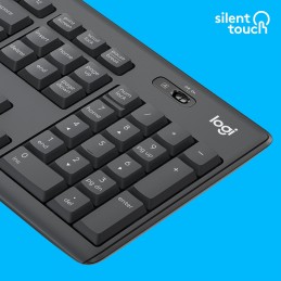 Logitech MK295 Silent Wireless Combo клавиатура Мышь входит в комплектацию Офисная USB QWERTY Международный американский