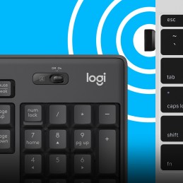 Logitech MK295 Silent Wireless Combo клавиатура Мышь входит в комплектацию Офисная USB QWERTY Международный американский