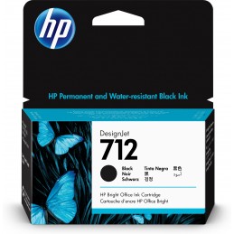 HP 712 38-ml Black DesignJet Ink Cartridge