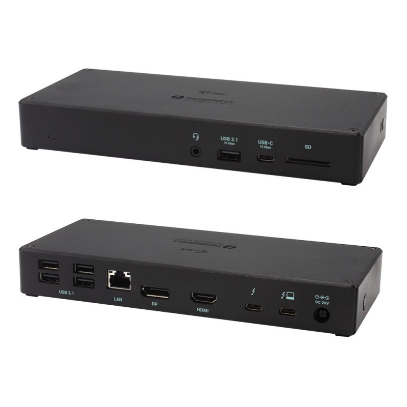 i-tec TB3TRIPLEDOCKPD dokstacija Vadu Thunderbolt 3 Melns