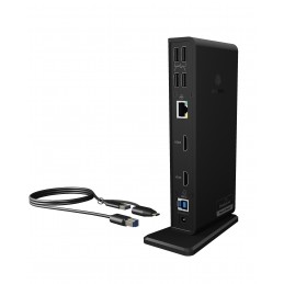 ICY BOX IB-DK2251AC Vadu USB 3.2 Gen 2 (3.1 Gen 2) Type-A Melns