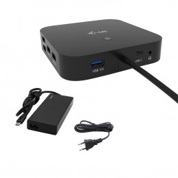 i-tec C31HDMIDPDOCKPD65 dokstacija Vadu USB 3.2 Gen 1 (3.1 Gen 1) Type-C Melns