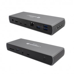 i-tec TB4DUALDOCKPD док-станция для ноутбука Проводная Thunderbolt 4 Черный