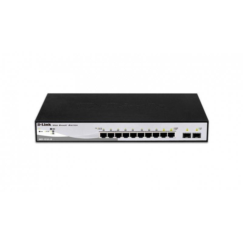 D-Link DGS-1210-10 Vadīts L2 Gigabit Ethernet (10 100 1000) 1U Melns, Pelēks