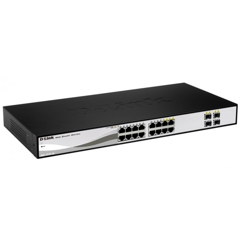 D-Link DGS-1210-16 Vadīts L2 Gigabit Ethernet (10 100 1000) Melns