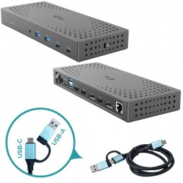 i-tec CATRIPLE4KDOCKPD2 док-станция для ноутбука Проводная USB 3.2 Gen 2 (3.1 Gen 2) Type-C Серый