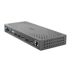 i-tec CATRIPLE4KDOCKPD2 dokstacija Vadu USB 3.2 Gen 2 (3.1 Gen 2) Type-C Pelēks