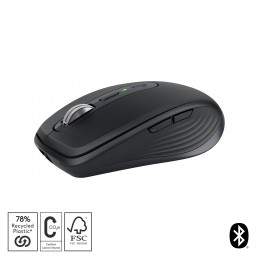 Logitech MX Anywhere 3S pele Birojs Labā roka RF bezvadu sakari + Bluetooth Lāzers 8000 DPI