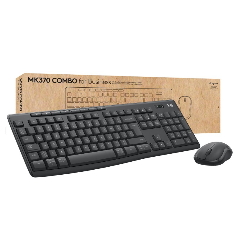 Logitech MK370 Combo for Business клавиатура Мышь входит в комплектацию Офисная РЧ беспроводной + Bluetooth QWERTY