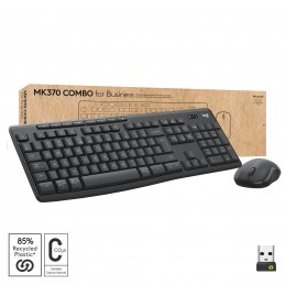 Logitech MK370 Combo for Business клавиатура Мышь входит в комплектацию Офисная РЧ беспроводной + Bluetooth QWERTY