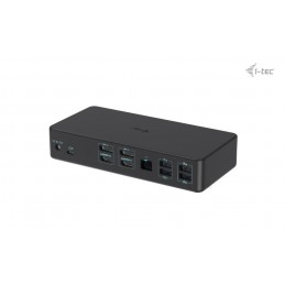 i-tec CADUAL4KDOCKPD2 dokstacija Vadu USB 3.2 Gen 1 (3.1 Gen 1) Type-C Melns