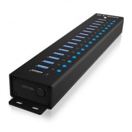 ICY BOX IB-HUB1717-U3 USB 3.2 Gen 1 (3.1 Gen 1) Type-A 5000 Mbit s Melns