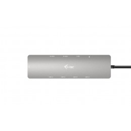 i-tec Metal C31NANOHDM2D100 dokstacija Vadu USB 3.2 Gen 1 (3.1 Gen 1) Type-C Pelēks