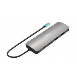 i-tec Metal C31NANOHDM2D100 dokstacija Vadu USB 3.2 Gen 1 (3.1 Gen 1) Type-C Pelēks