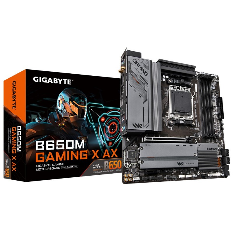 GIGABYTE B650M GAMING X AX mātes plate AMD B650 AM5 pieslēgvieta mikro ATX