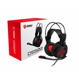 MSI DS502 GAMING HEADSET наушники гарнитура Проводная Оголовье Игровой Черный, Красный