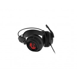 MSI DS502 GAMING HEADSET austiņas un brīvroku komplekts Vadu Speļu Melns, Sarkans