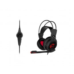 MSI DS502 GAMING HEADSET austiņas un brīvroku komplekts Vadu Speļu Melns, Sarkans