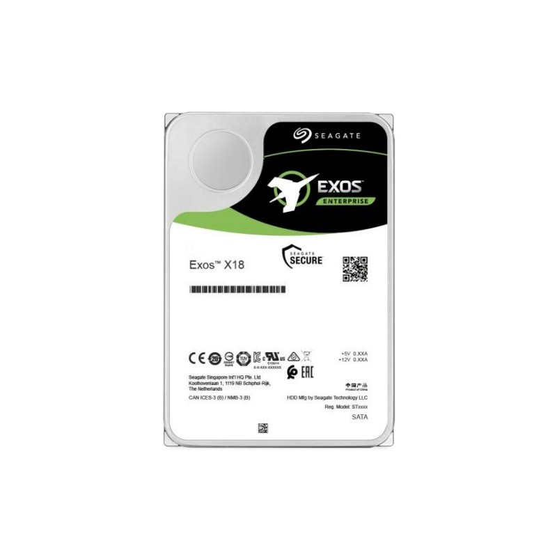 Seagate Exos X18 cietā diska draiveris 10 TB 7200 RPM 256 MB 3.5" Serial ATA III