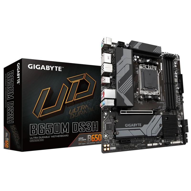 GIGABYTE B650M DS3H материнская плата AMD B650 Socket AM5 Микро ATX