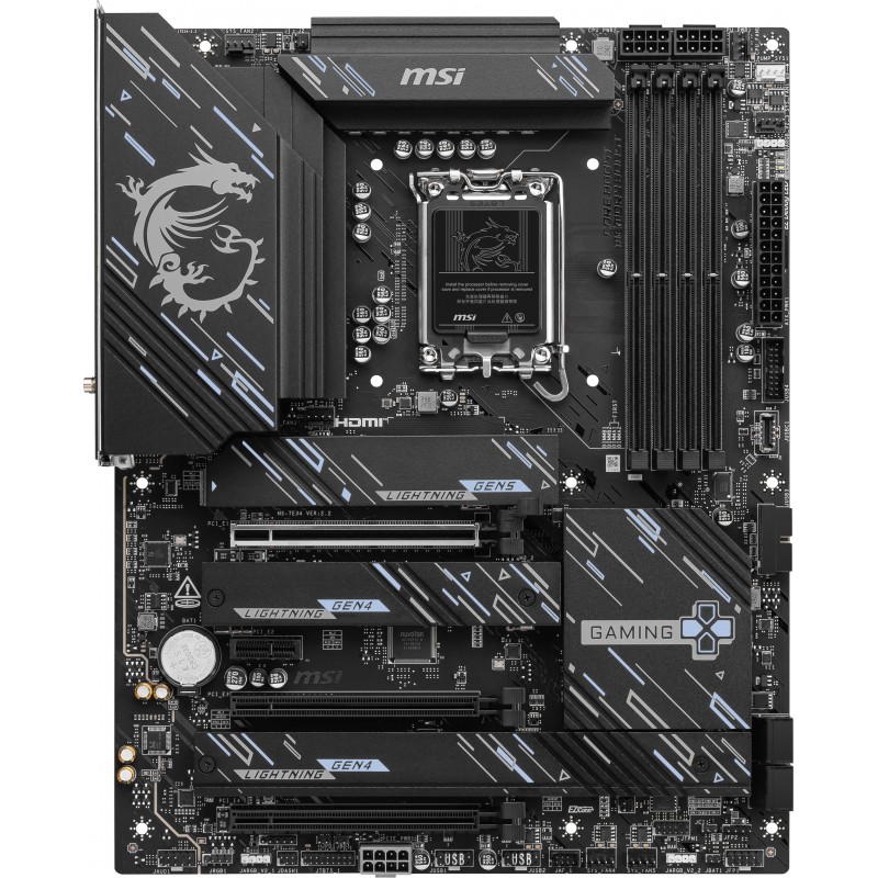 MSI Z890 GAMING PLUS WIFI mātes plate Intel Z890 LGA 1851 (Socket V1) ATX