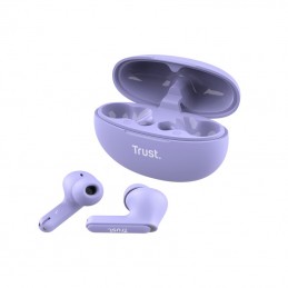 Trust Yavi Austiņas True Wireless Stereo (TWS) Ausīs Zvani   mūzika USB Veids-C Bluetooth Lillā