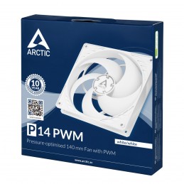 ARCTIC P14 PWM Datora korpusam Ventilators 14 cm Balts 1 pcs