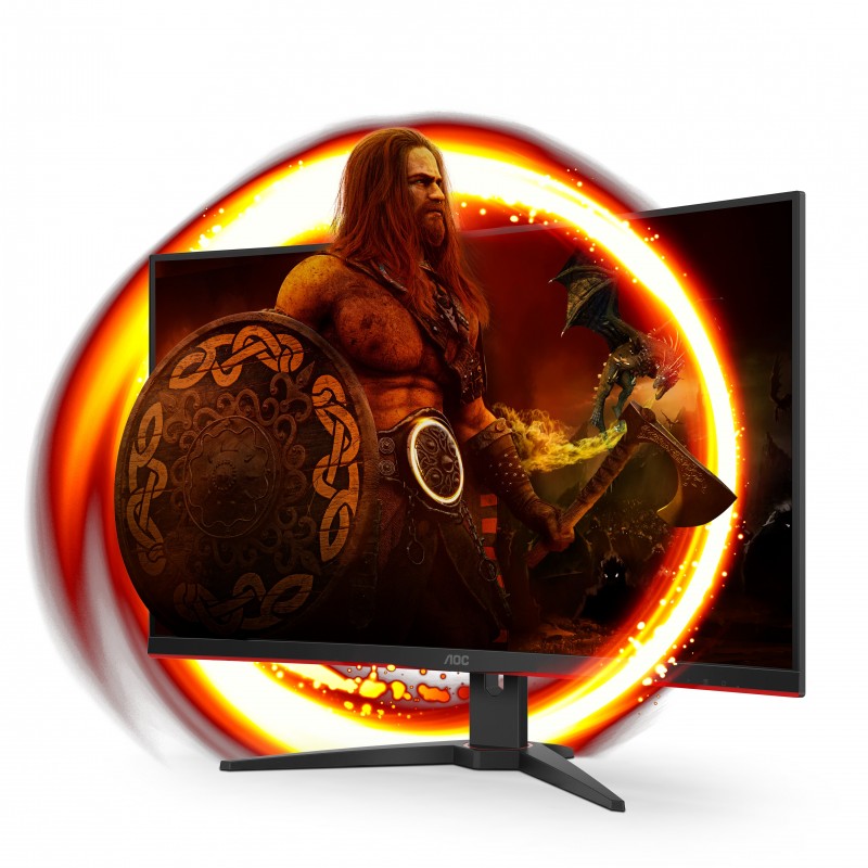 AOC G2 C32G2ZE BK monitori 80 cm (31.5") 1920 x 1080 pikseļi Full HD LED Melns, Sarkans