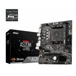 MSI A520M-A PRO материнская плата AMD A520 Разъем AM4 Микро ATX