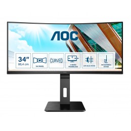 AOC P2 CU34P2A LED display 86,4 cm (34") 3440 x 1440 pikseļi Quad HD Melns