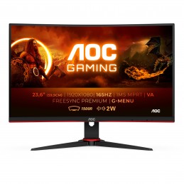 AOC G2 C24G2AE BK monitori 59,9 cm (23.6") 1920 x 1080 pikseļi Full HD LED Melns, Sarkans