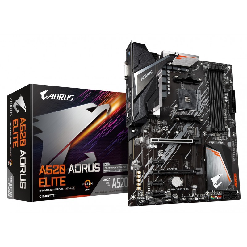 GIGABYTE A520 AORUS ELITE материнская плата AMD A520 Разъем AM4 ATX