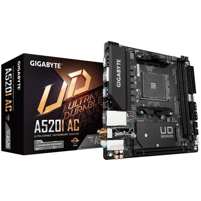 GIGABYTE A520I AC материнская плата AMD A520 Разъем AM4 Mini ITX