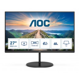 AOC V4 U27V4EA monitori 68,6 cm (27") 3840 x 2160 pikseļi 4K Ultra HD LED Melns